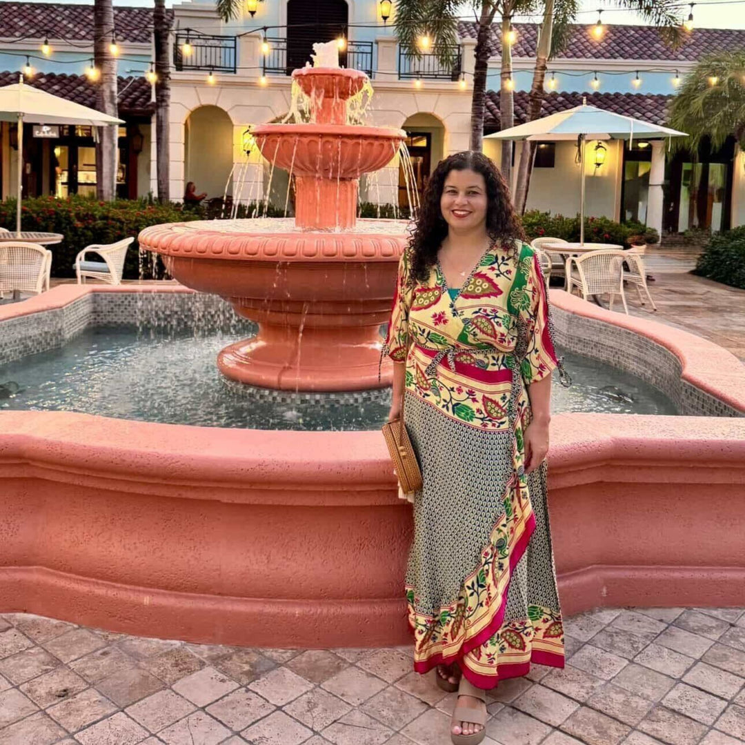 Darn Good Yarn: Zaria One-of-a-Kind Wrap Dress – Handmade, Sustainable, Stunning, Clothing and Accessories