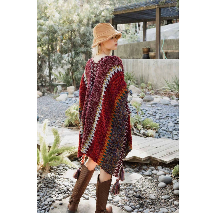 Darn Good Yarn: Limited Edition: Woodstock Dreams Western Crochet Ruana, Clothing and Accessories