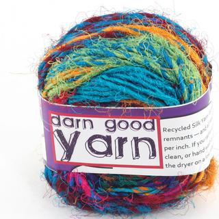 Recycled Silk Yarn Worsted Weight "Wild Peacock", view 2