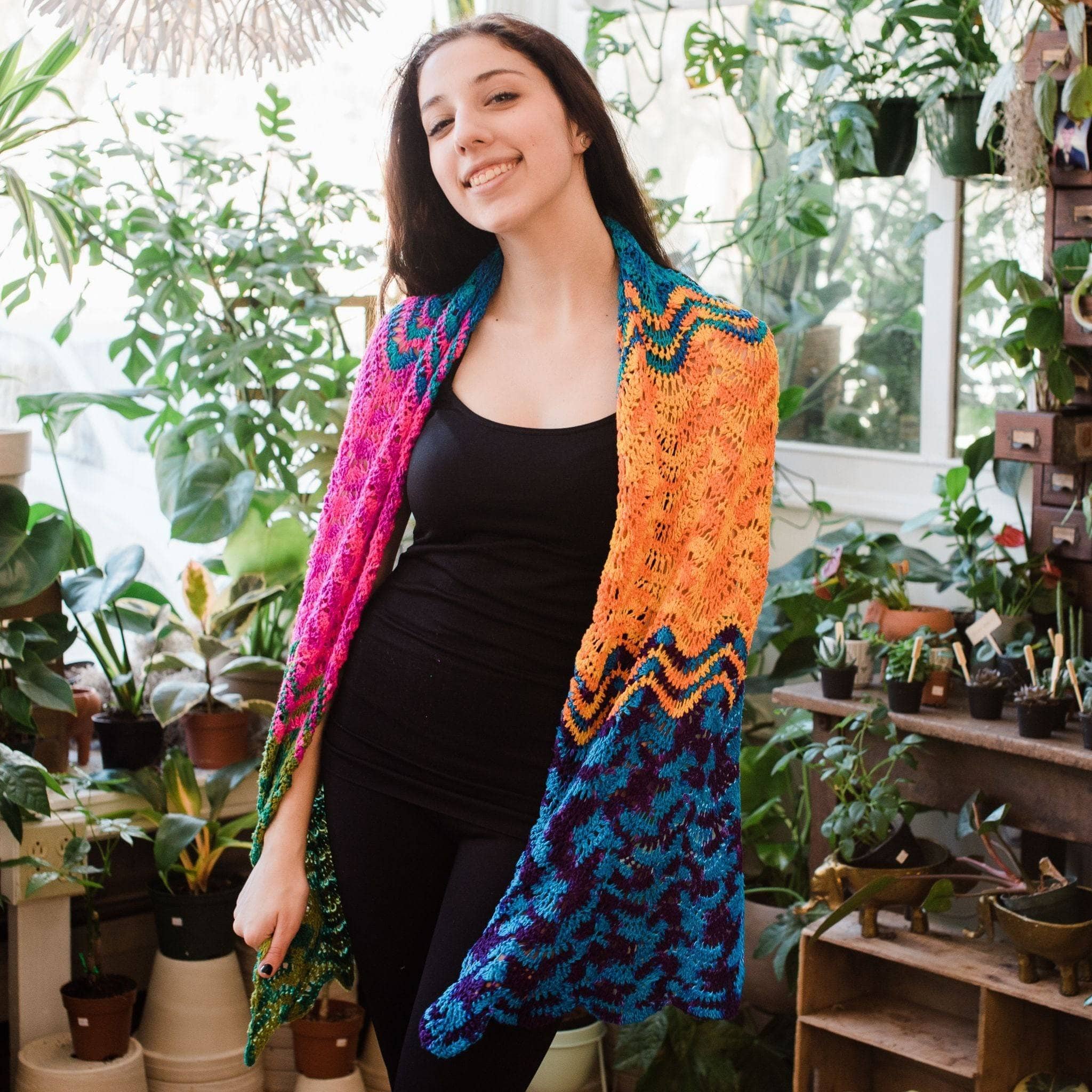 Wonderful Waves Wrap Crochet Pattern | Darn Good Yarn