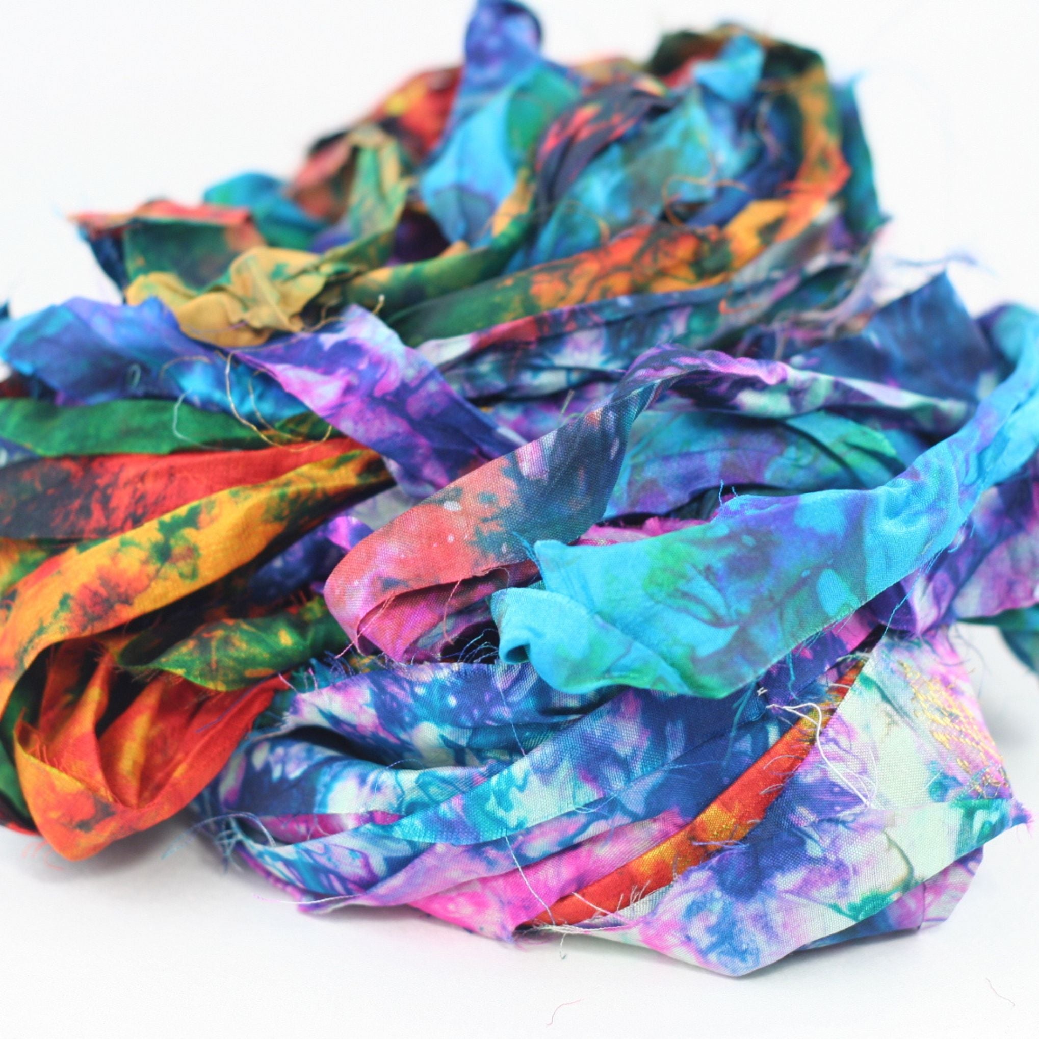 Artisan Sari Silk Ribbon Yarn | Darn Good Yarn