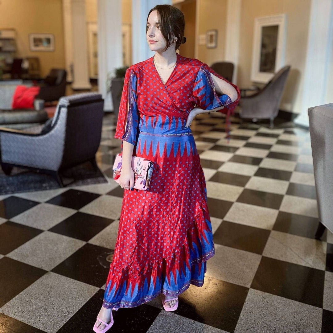Zaria One-of-a-Kind Wrap Dress Handmade, Sustainable, Stunning Zaria One-of-a-Kind Wrap Dress Handmade, Sustainable, Stunning