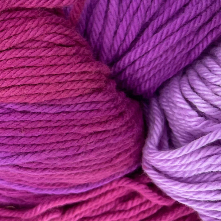 Rich Purple and Pink Ombre Yarn. Made from 100% Cotton. Worsted Weight.
