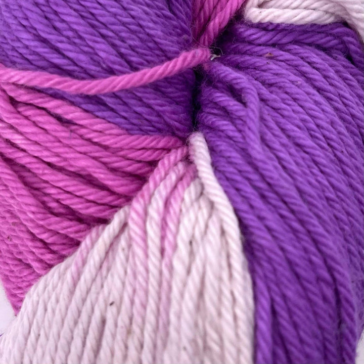 Lilac and Baby Pink Ombre Yarn. 100% Cotton Worsted Weight Yarn.