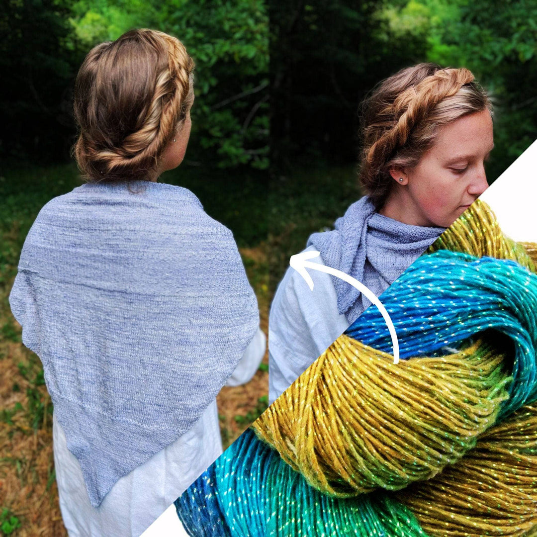Serendipity Lace Weight Silk Shawl Knit Kit – Darn Good Yarn