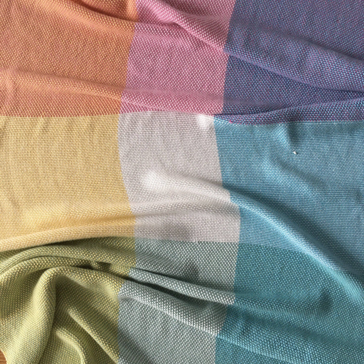 multicolored square blanket 
