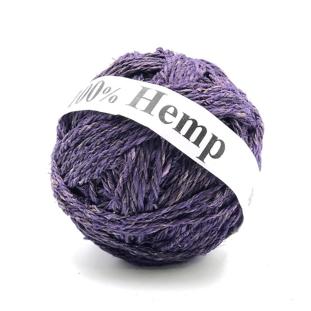 3-ply Hemp in Plum on a white background