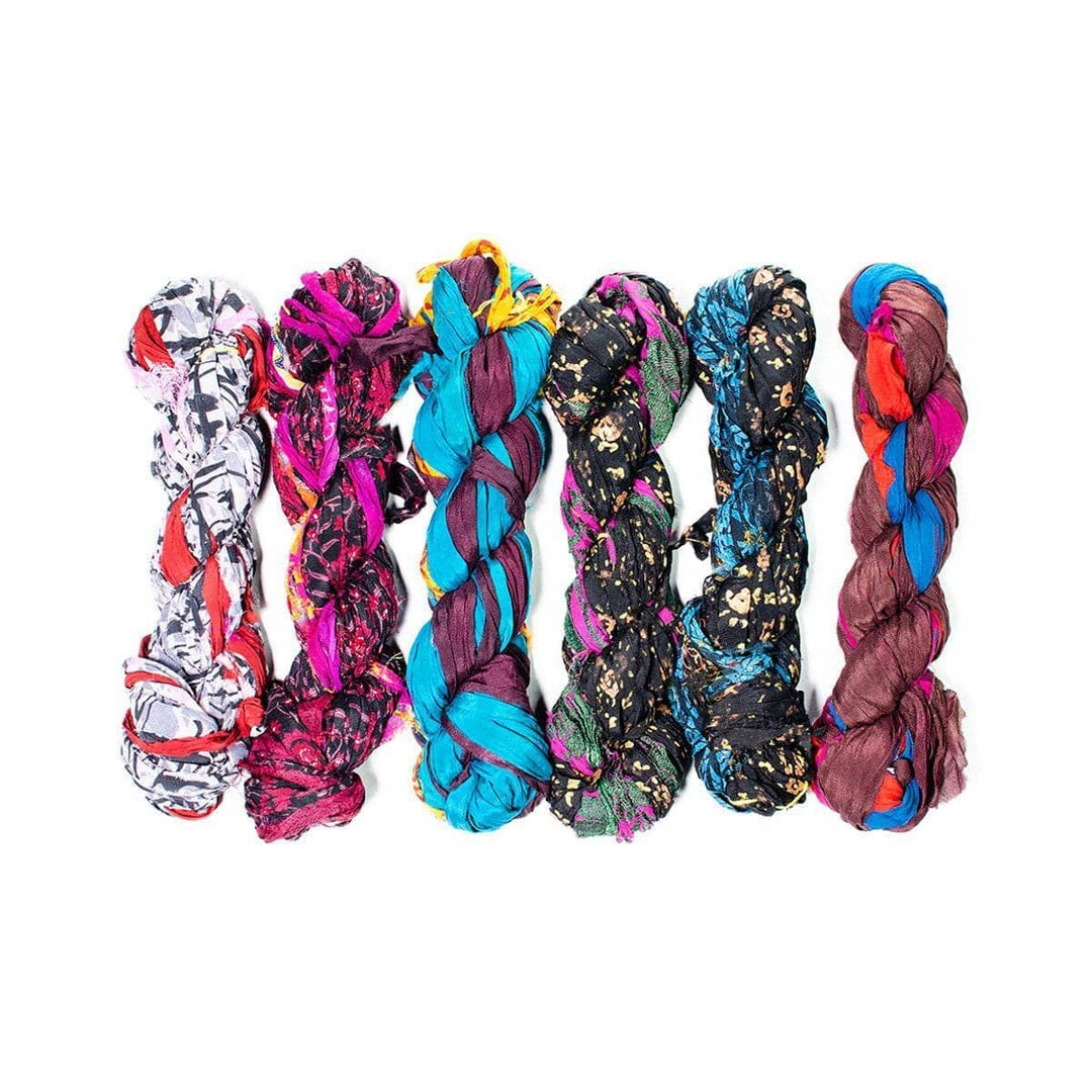 Chiffon Ribbon Color Pack  Recycled Silk Chiffon Ribbon Yarn