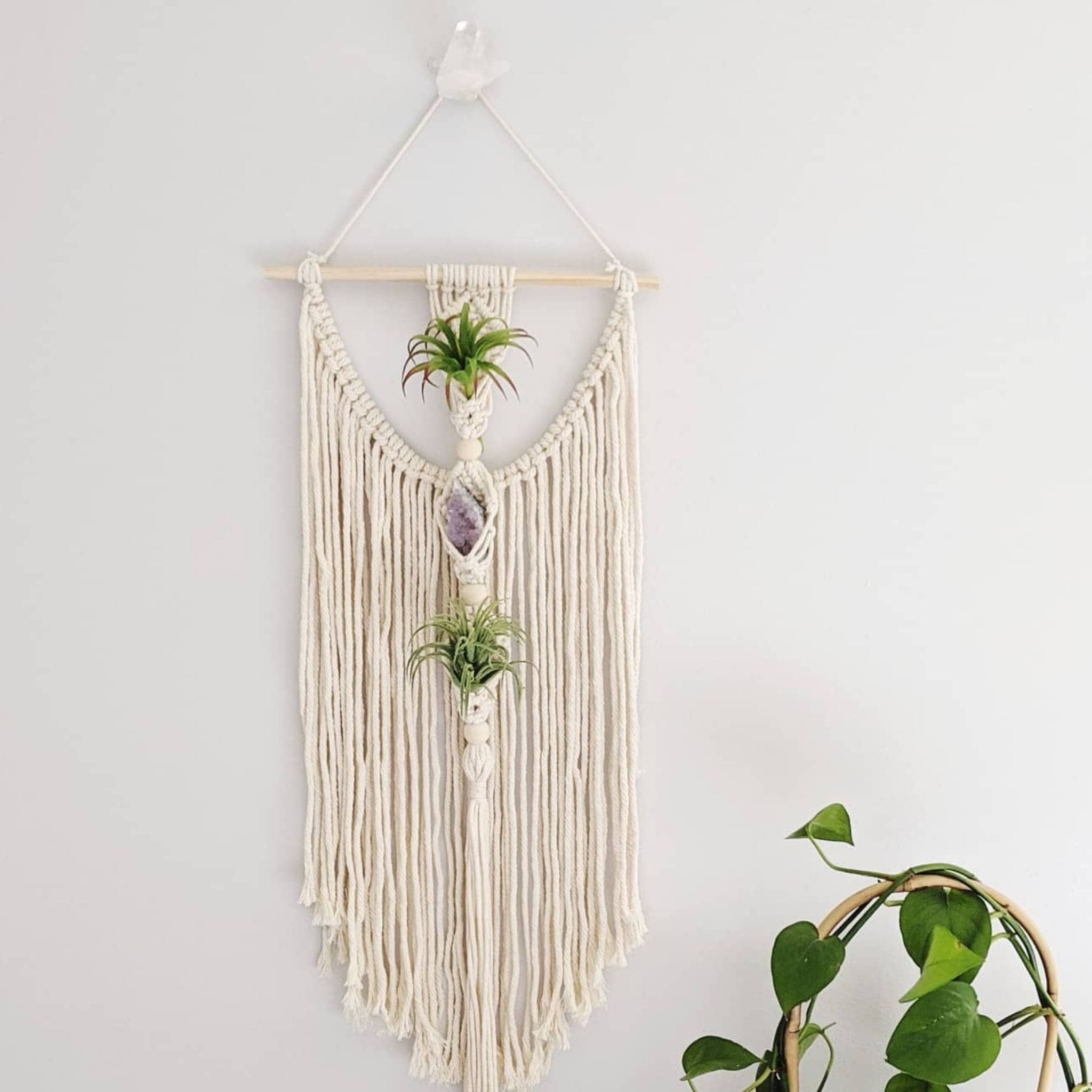 Macrame Wall Hanging DIY Kit Beginner, Macrame Kit Gift Boho Incl