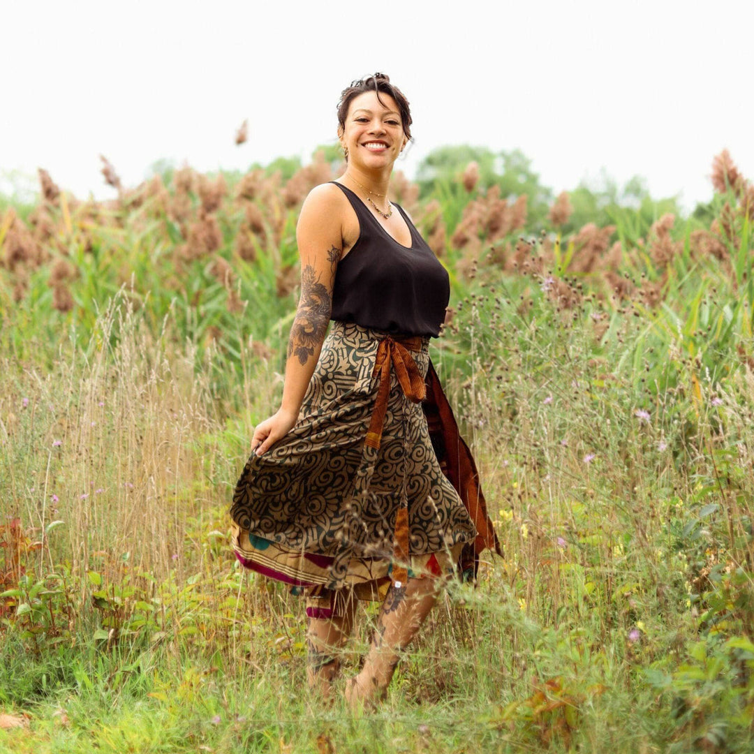 Do Darn Good Sari Wrap Skirt