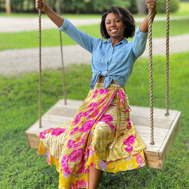 Do Darn Good Sari Wrap Skirt