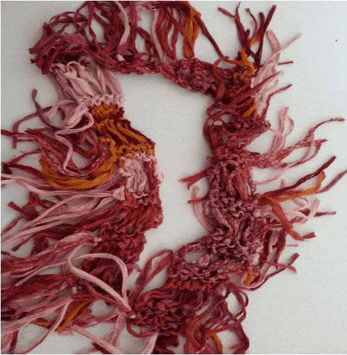 scarf over a white background
