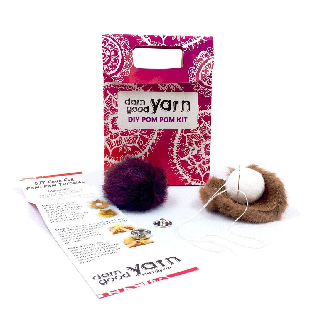 Easy Faux Fur Pom Pom, Yarn Craft + Video 