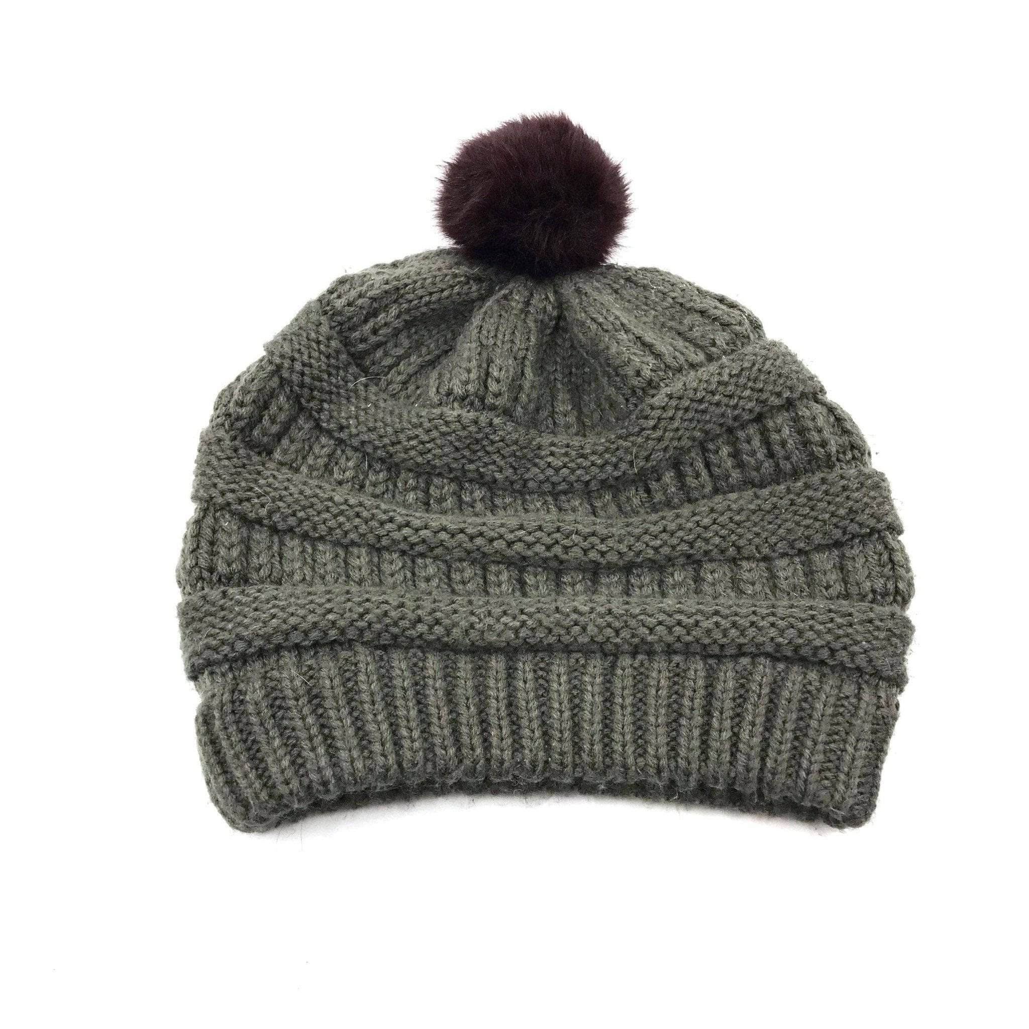  DIY 6pcs Knitting Hats Accessires Faux Fake Fur Pom