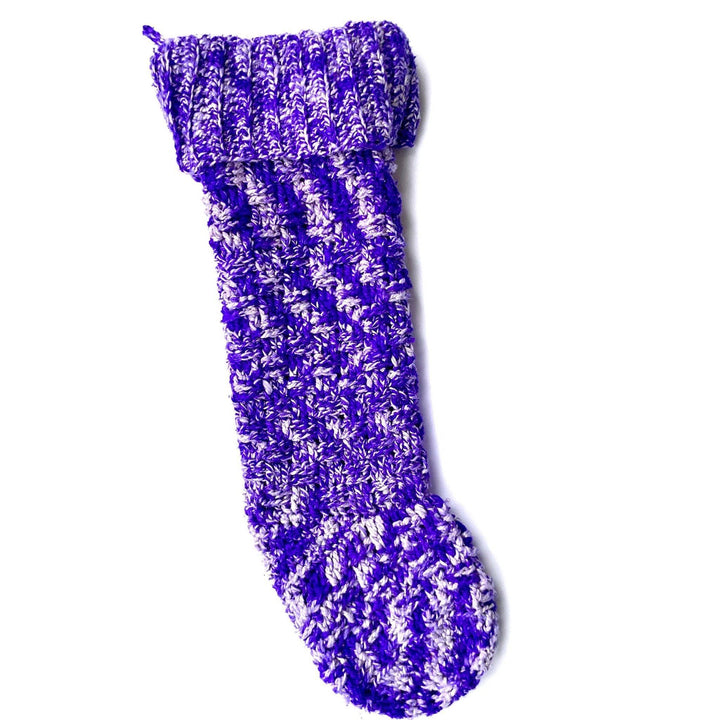light and dark purple stocking on a white background