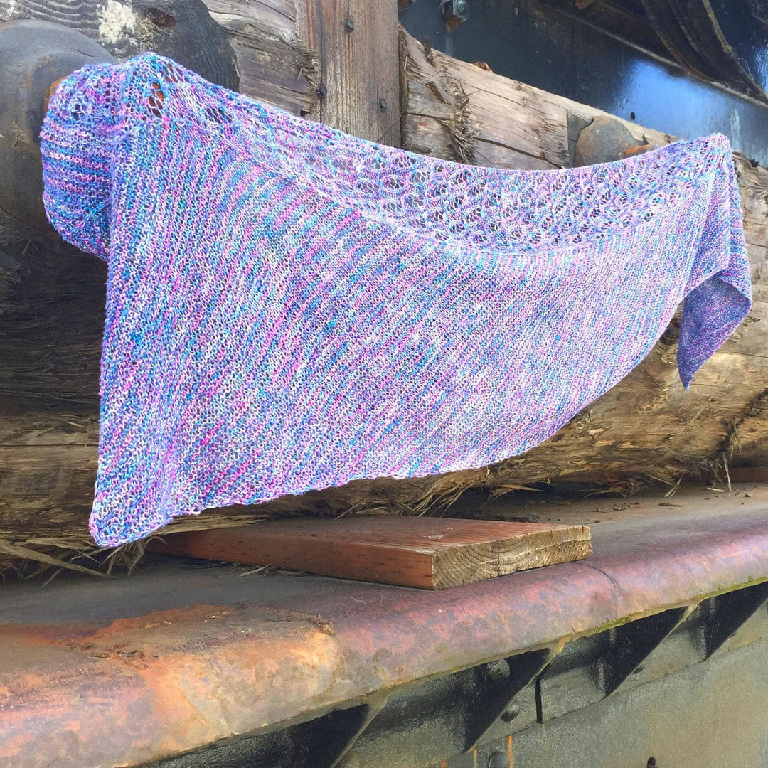Products Joyous Mermaid Shawl Pattern hanging outside