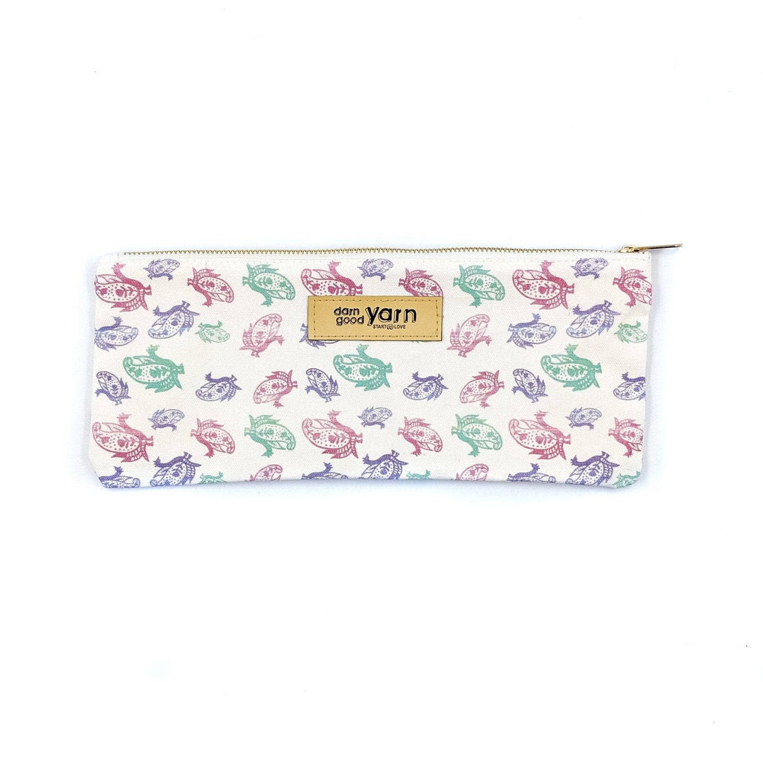 Multicolored paisley bag on a white background 