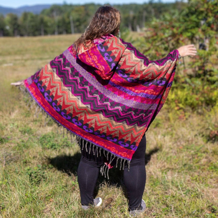 Nanda Hooded Poncho - Darn Good Yarn