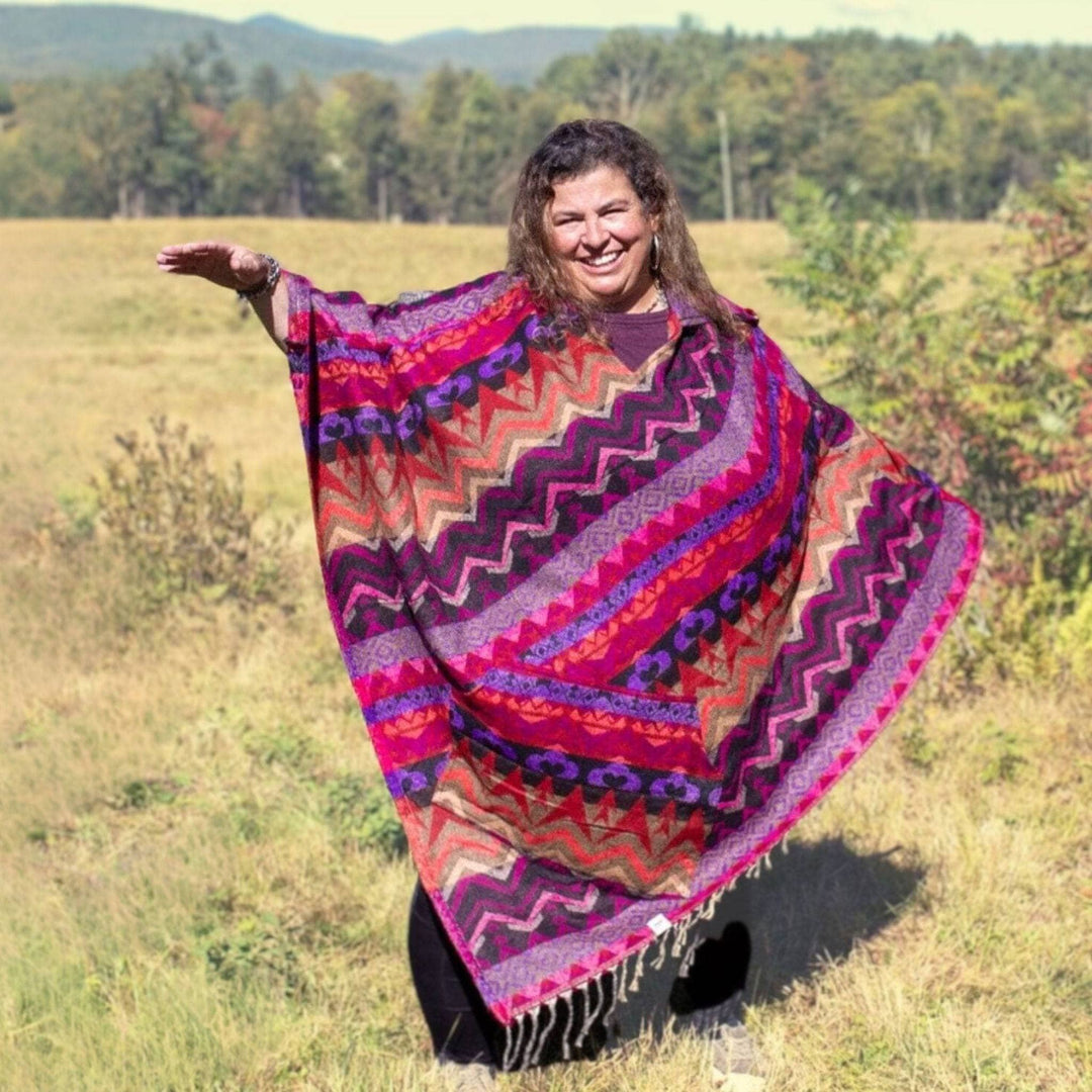 Nanda Hooded Poncho - Darn Good Yarn