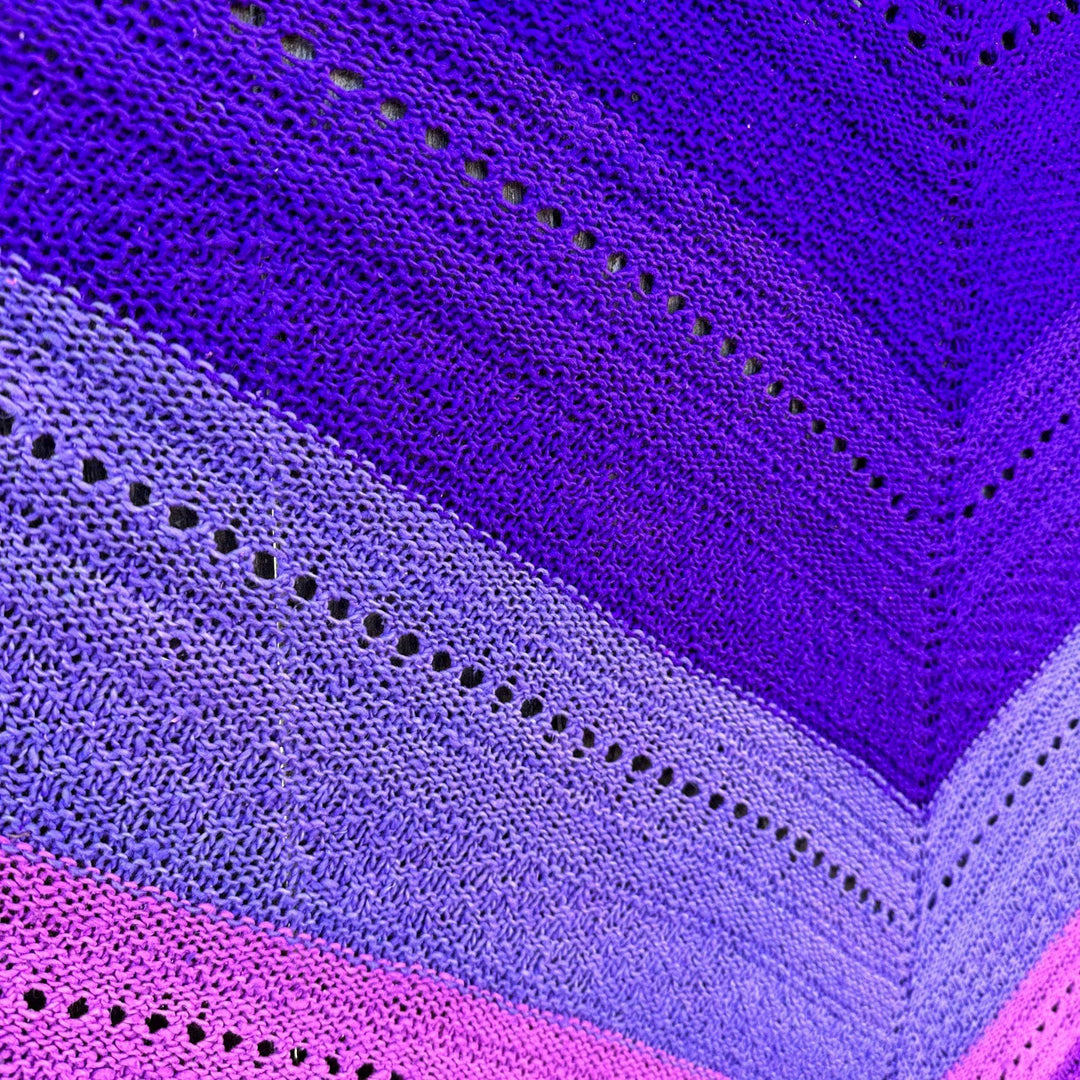 Ombre Stitch Sampler Shawl Pattern closeup