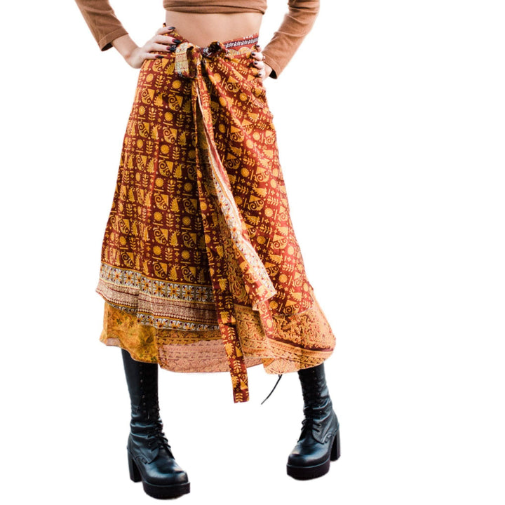 Reversible Wrap Skirt from India