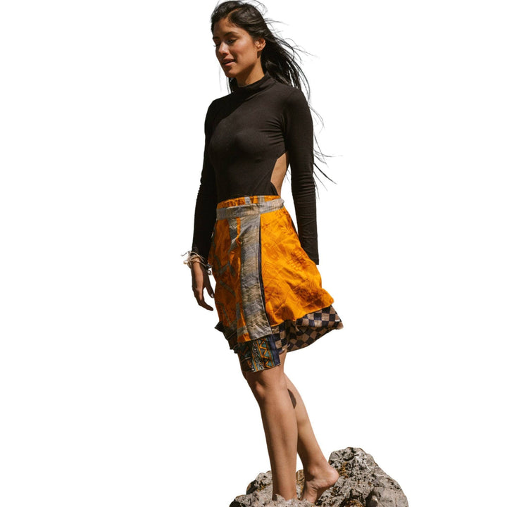 Reversible Wrap Skirt from India