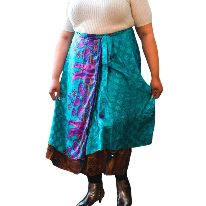 Reversible Wrap Skirt from India