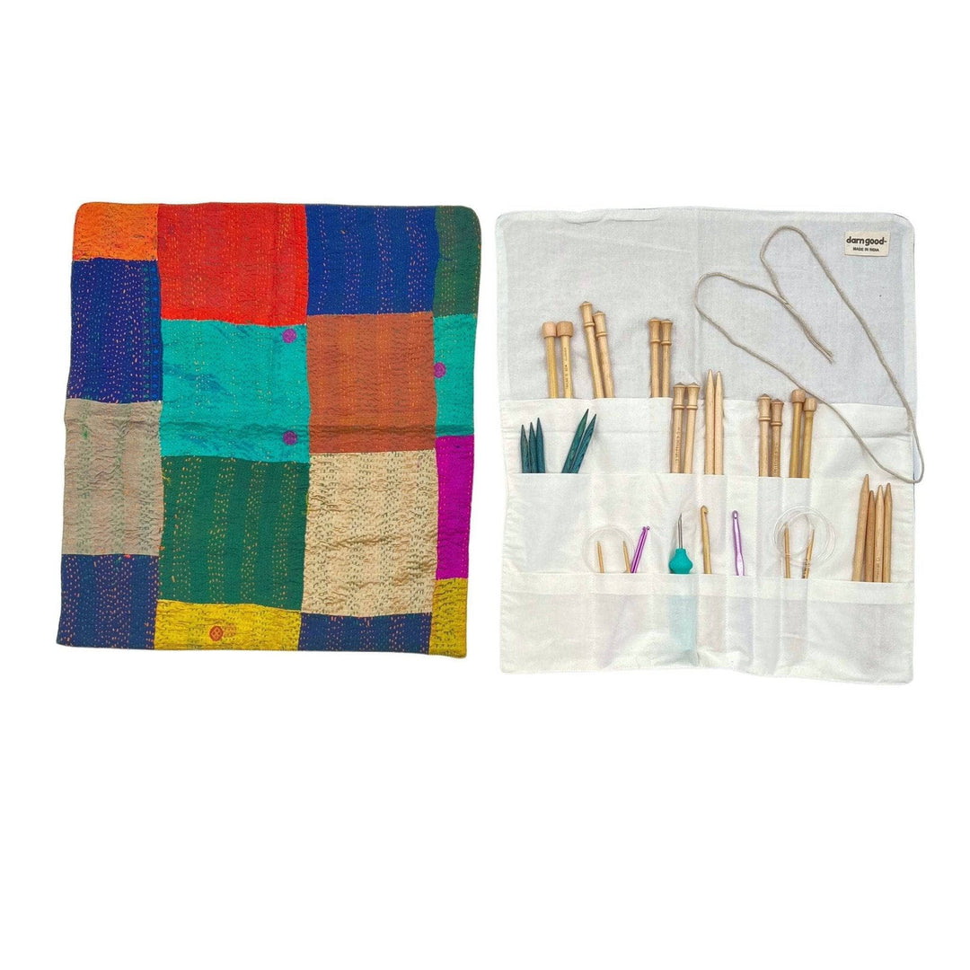 Roll-up Recycled Silk Tool Organizer