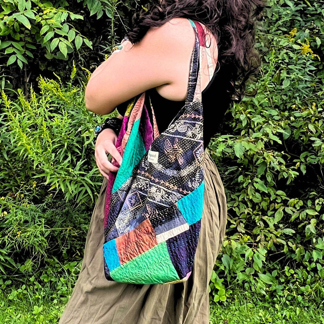 Samosa Kantha Stitch Bag