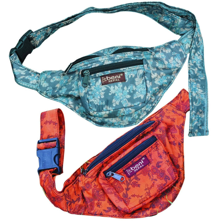 fanny pack from reclaimed sari material