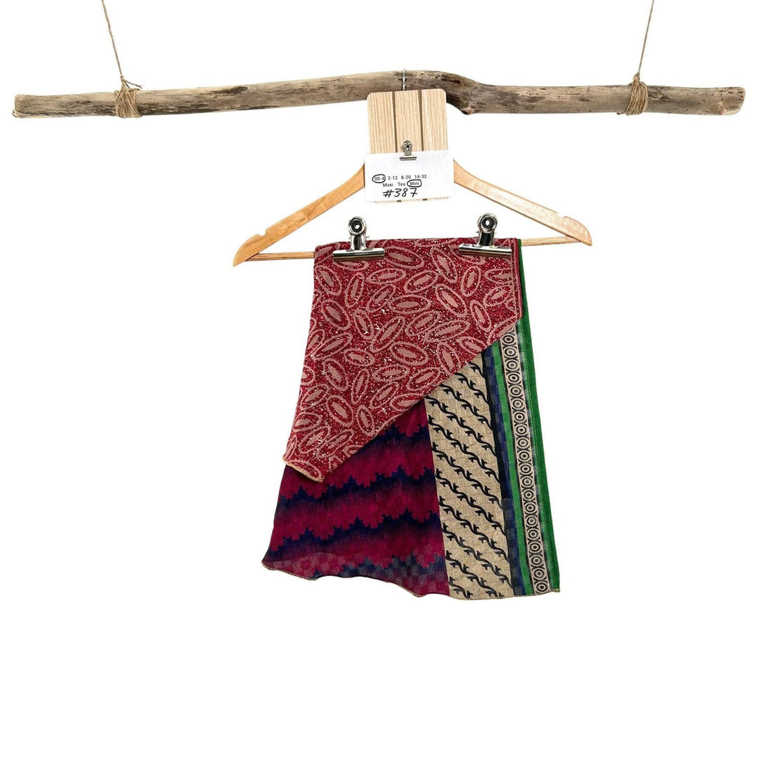 Sari Wrap Skirt - 00-4 - Mini Length