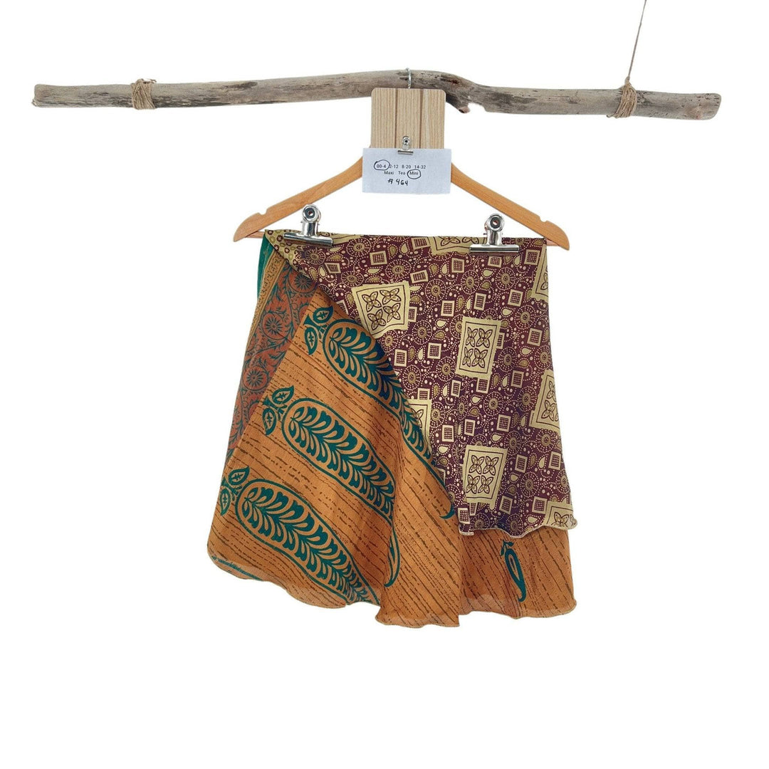 Sari Wrap Skirt - 00-4 - Mini Length