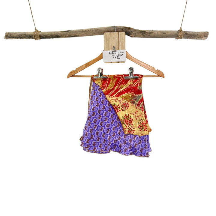 Sari Wrap Skirt -00-4 - Mini Length