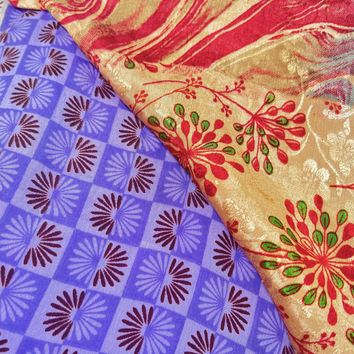 Sari Wrap Skirt -00-4 - Mini Length
