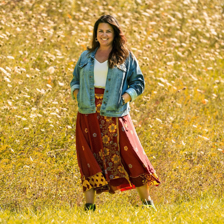 Sari Wrap Skirt - Diwali Festival
