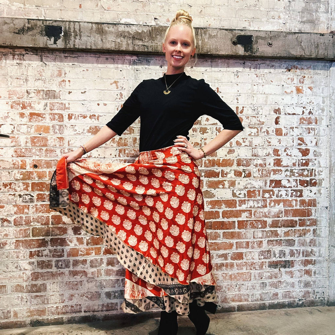 Surplus Sari Wrap Skirt - Darn Good Yarn