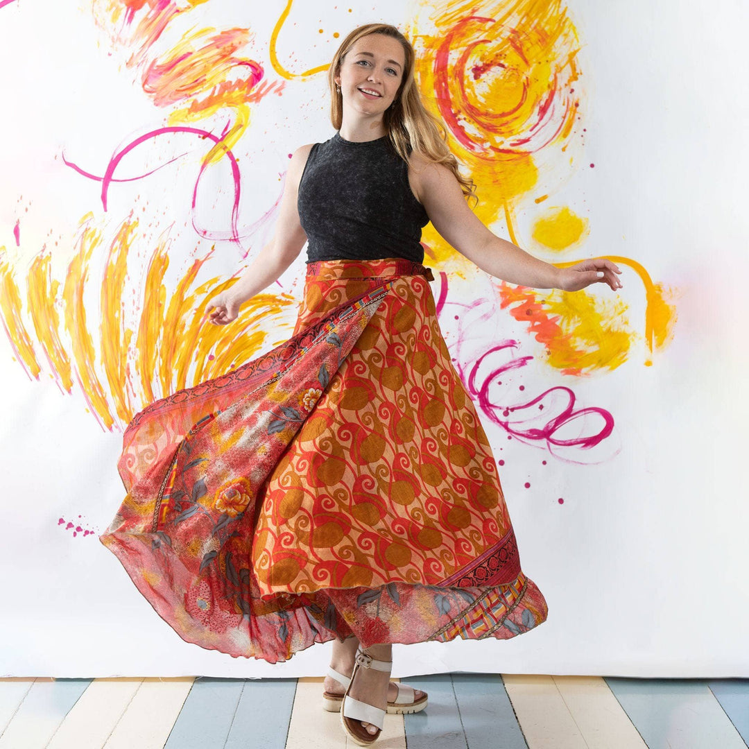 Surplus Sari Wrap Skirt - Darn Good Yarn