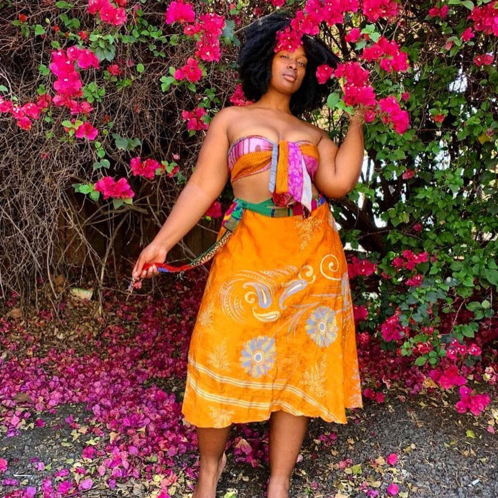 Surplus Sari Wrap Skirt - Darn Good Yarn