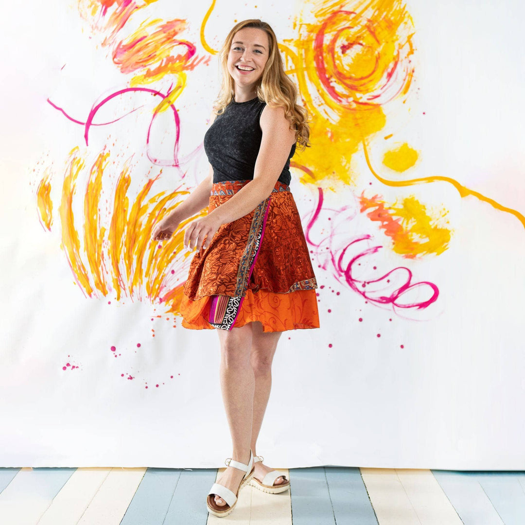 Sari Wrap Skirt - California Sunset - Darn Good Yarn