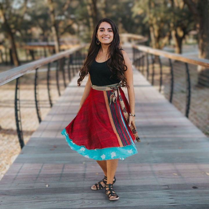 Sari Wrap Skirt - California Sunset - Darn Good Yarn