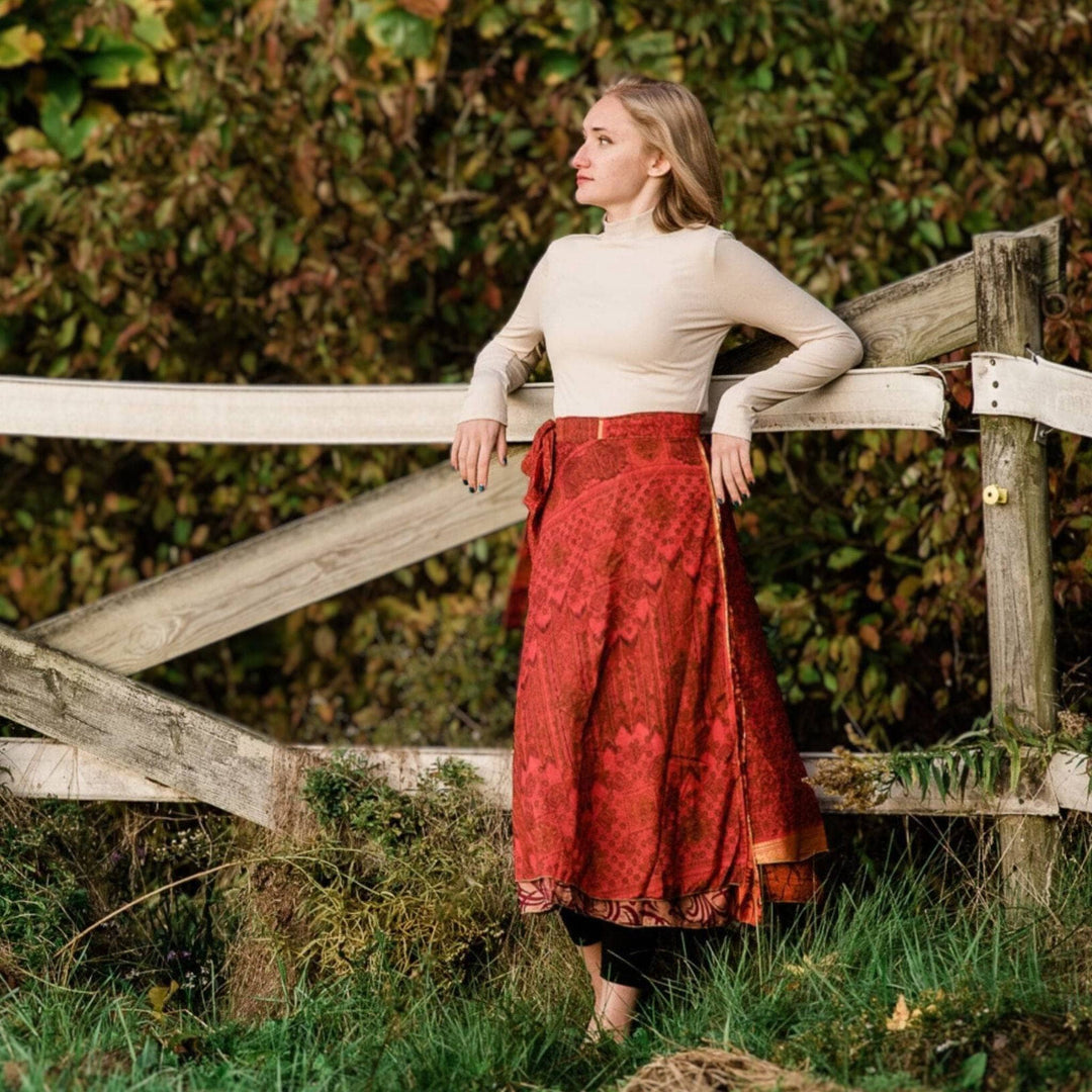 Sari Wrap Skirt - California Sunset - Darn Good Yarn