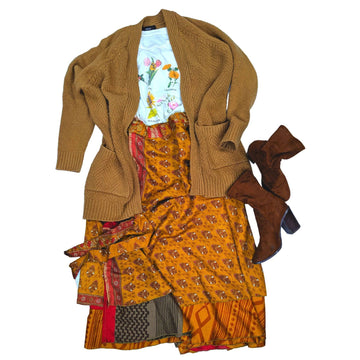 3-Pack Sari Wrap Skirts - 40% Off - Ankle, Tea, Mini Lengths – Darn ...