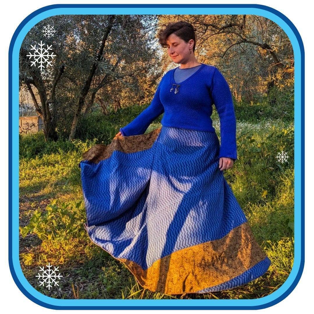 Sari Wrap Skirts - Ice Queen