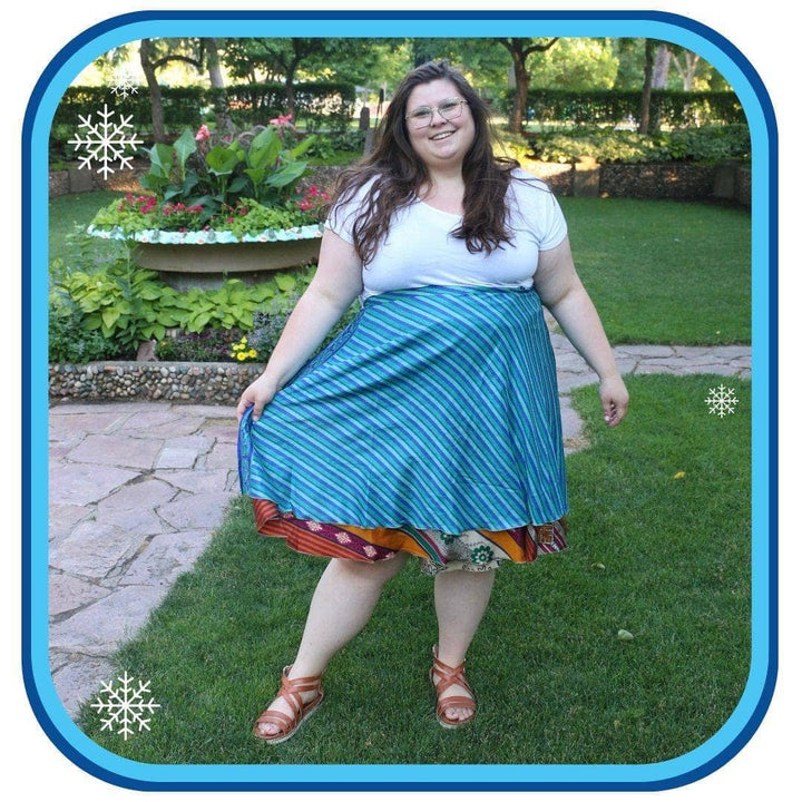 Sari Wrap Skirts - Ice Queen