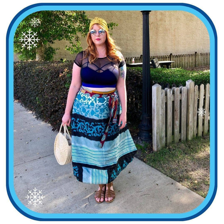 Sari Wrap Skirts - Ice Queen