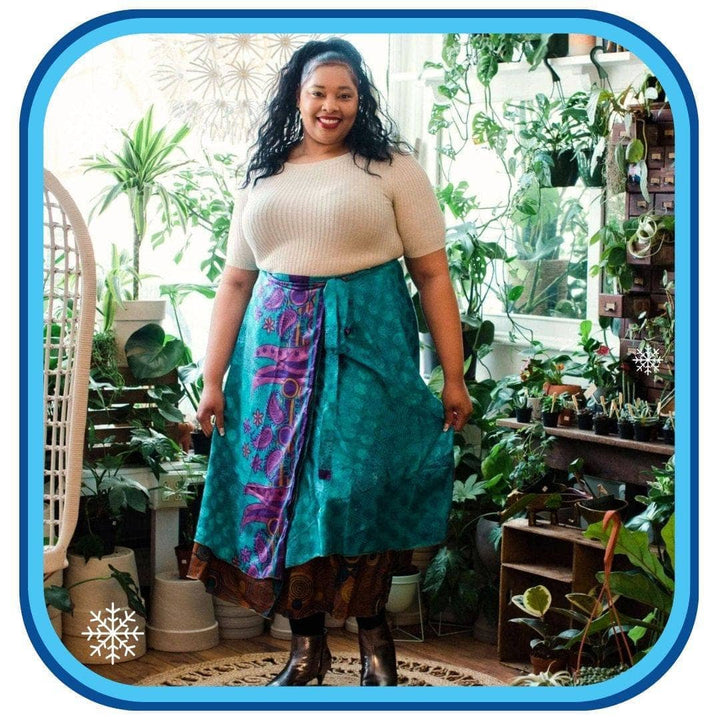 Sari Wrap Skirts - Ice Queen