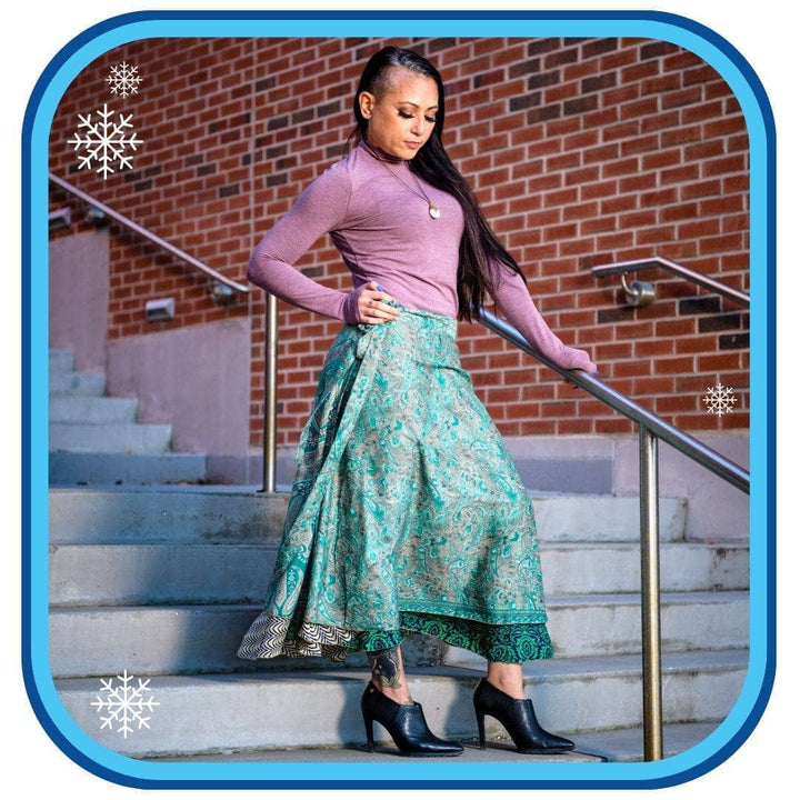 Sari Wrap Skirts - Ice Queen