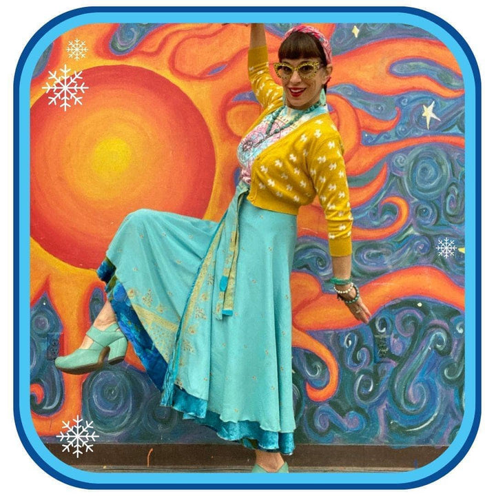 Sari Wrap Skirts - Ice Queen