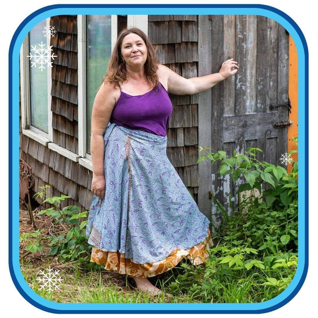 Sari Wrap Skirts - Ice Queen
