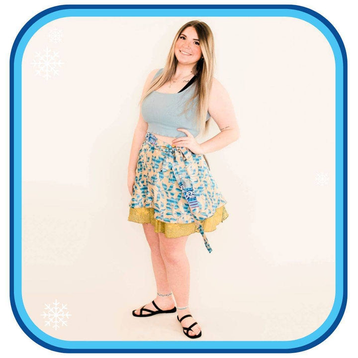 Sari Wrap Skirts - Ice Queen